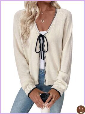 Women's Long Sleeve Open Front Chunky Knit Cardigan Sweater Fall Work